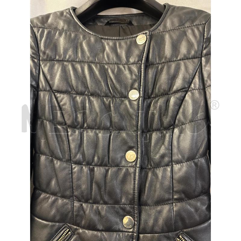 GIUBBINO DONNA LIU JO TG.40 PELLE NERO  | Mercatino dell'Usato Vinci - fraz. sovigliana 2