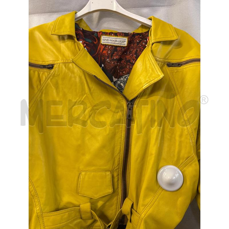 GIUBBINO DONNA PELLE GIALLO SENIO MANNUCCI TG.M | Mercatino dell'Usato Vinci - fraz. sovigliana 2