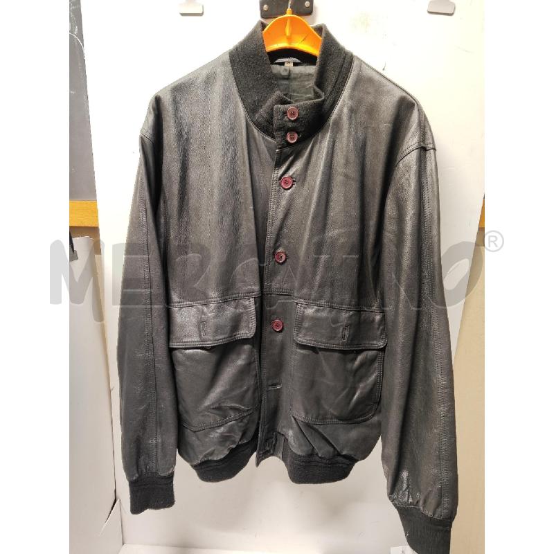 GIUBBINO DONNA PELLE NERO COLLO POLZINO TG.54 | Mercatino dell'Usato Vinci - fraz. sovigliana 1