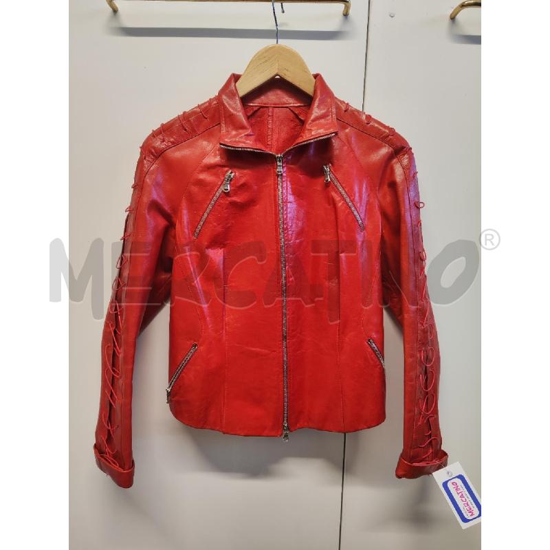 GIUBBINO DONNA THES THES PELLE ROSSO SENZA TG | Mercatino dell'Usato Vinci - fraz. sovigliana 1