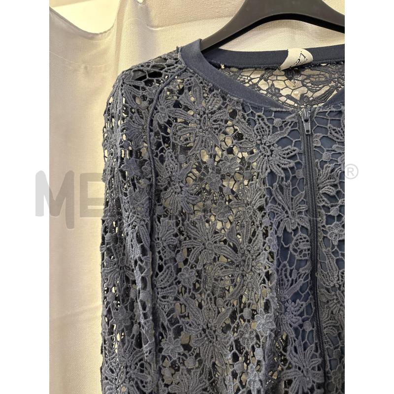 GIUBBINO DONNA TWIN SET PIZZO BLU ZIP TG.S  | Mercatino dell'Usato Vinci - fraz. sovigliana 2