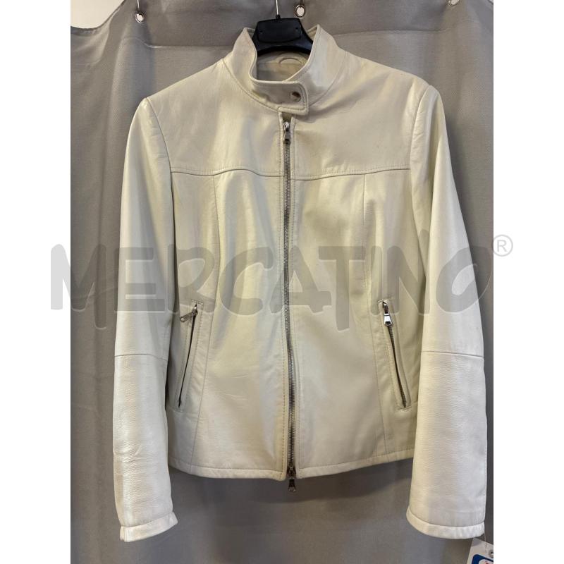 GIUBBINO DONNA # HENRY MADDOCK PELLE BIANCO TG.44 ZIP  | Mercatino dell'Usato Vinci - fraz. sovigliana 1