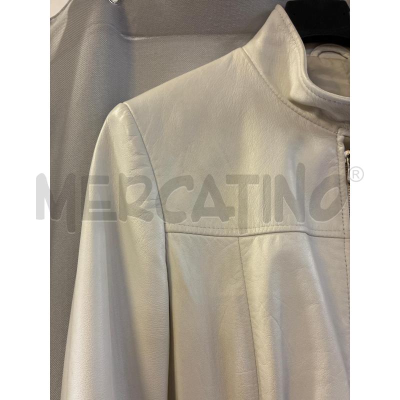 GIUBBINO DONNA # HENRY MADDOCK PELLE BIANCO TG.44 ZIP  | Mercatino dell'Usato Vinci - fraz. sovigliana 2