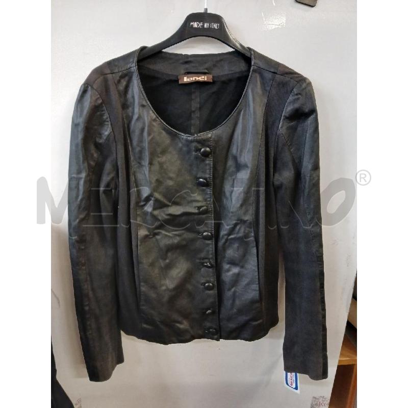 GIUBBINO DONNA # LANDI PELLE ZIP E BOTTONI TG.44 | Mercatino dell'Usato Vinci - fraz. sovigliana 1