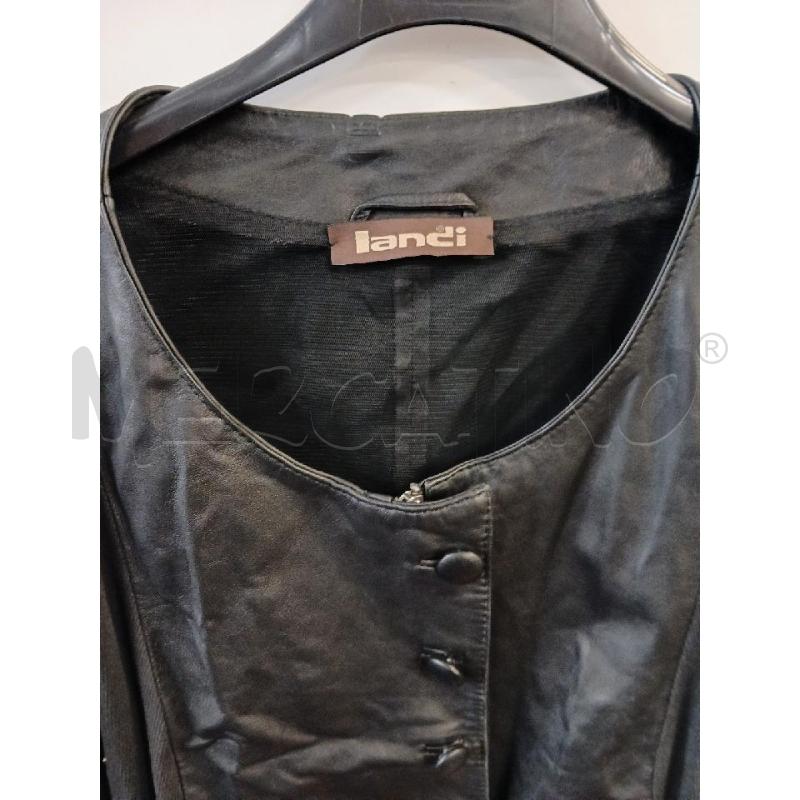 GIUBBINO DONNA # LANDI PELLE ZIP E BOTTONI TG.44 | Mercatino dell'Usato Vinci - fraz. sovigliana 2
