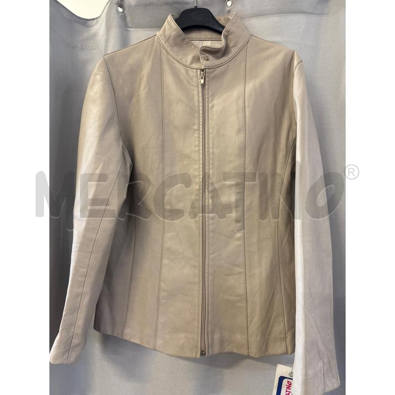 GIUBBINO DONNA # PELLE CHIARO TG.46 | Mercatino dell'Usato Vinci - fraz. sovigliana 1