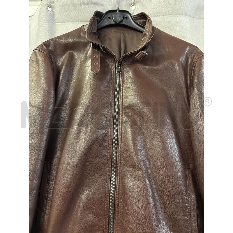 GIUBBINO DONNA # PELLE MARRONE ZIP FIBBIA COLLO | Mercatino dell'Usato Vinci - fraz. sovigliana 2