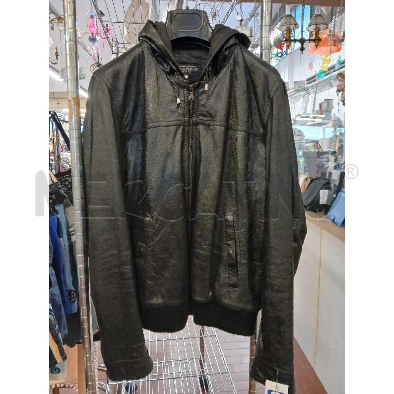 GIUBBINO DONNA # PELLE NERO CAPPUCCIO TG.52 ZIP NUOVO | Mercatino dell'Usato Vinci - fraz. sovigliana 1