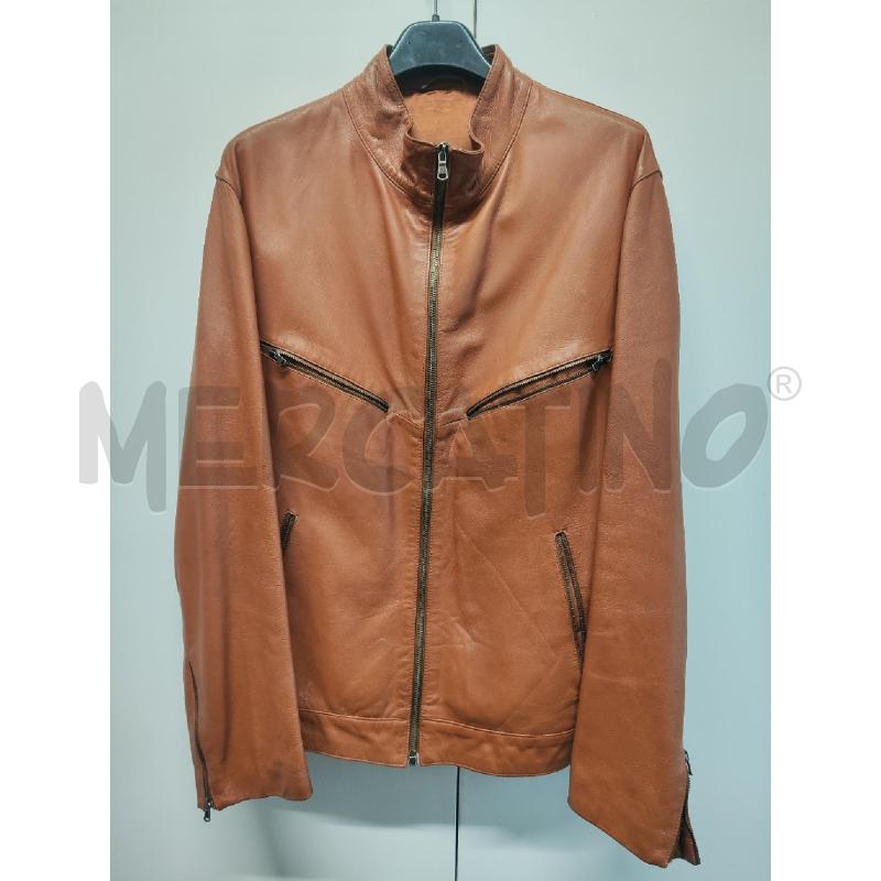 GIUBBINO UOMO PELLE BEIGE TG.50 ZIP POLZINI  | Mercatino dell'Usato Vinci - fraz. sovigliana 1