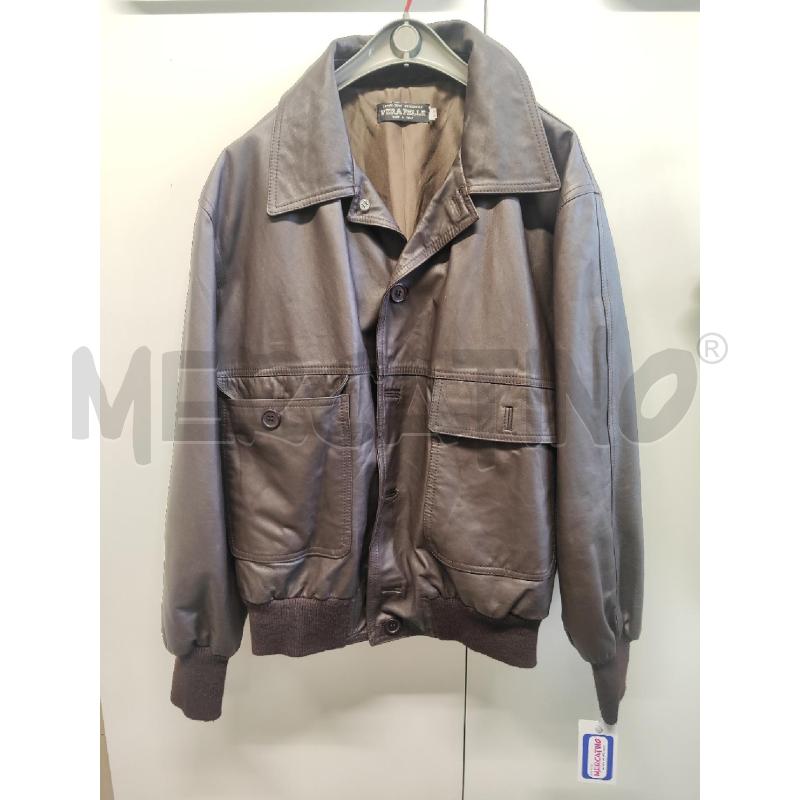 GIUBBINO UOMO PELLE MARRONE TG.52 | Mercatino dell'Usato Vinci - fraz. sovigliana 1