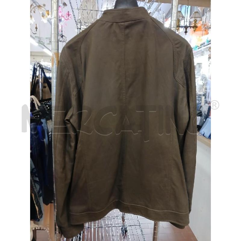 GIUBBINO UOMO # PELLE MARRONE TG.54 NUOVO ZIP | Mercatino dell'Usato Vinci - fraz. sovigliana 3