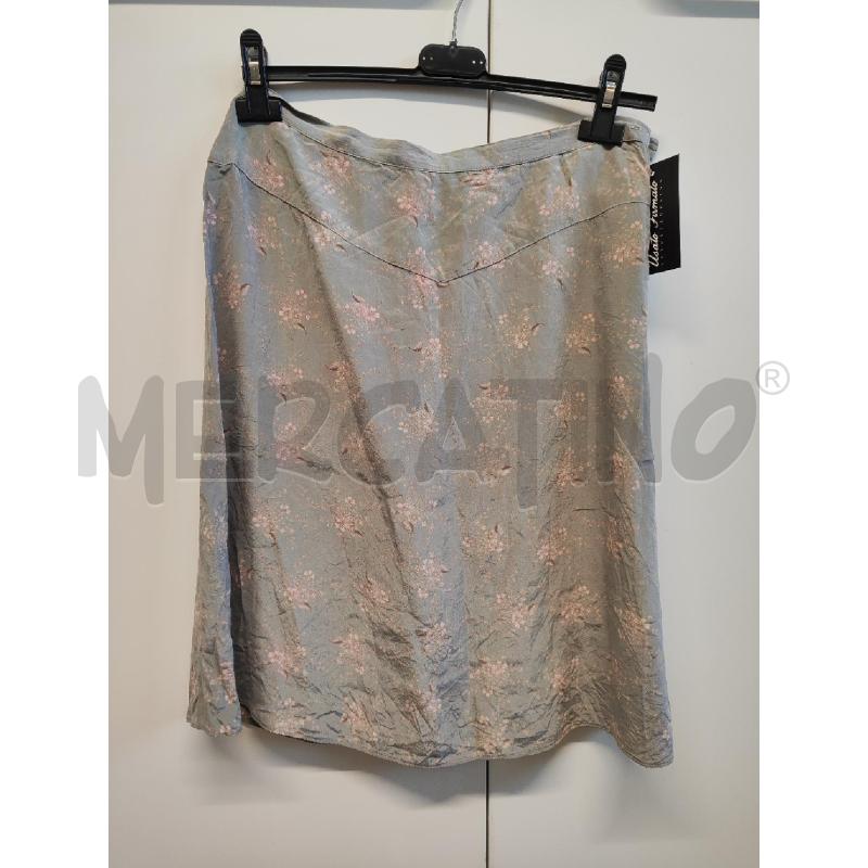 GONNA CACHAREL VERDE FIORELLINI ROSA TG.42 | Mercatino dell'Usato Vinci - fraz. sovigliana 1