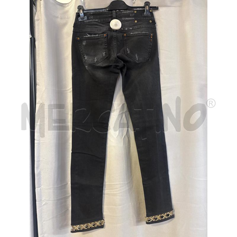 JEANS DONNA MET NERI FONDO STRASS TG.25 | Mercatino dell'Usato Vinci - fraz. sovigliana 2