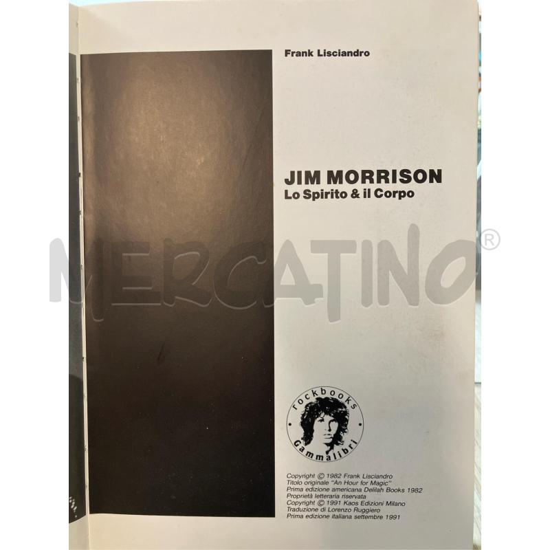 JIM MORRISON LO SPIRITO E IL CORPO | Mercatino dell'Usato Vinci - fraz. sovigliana 2