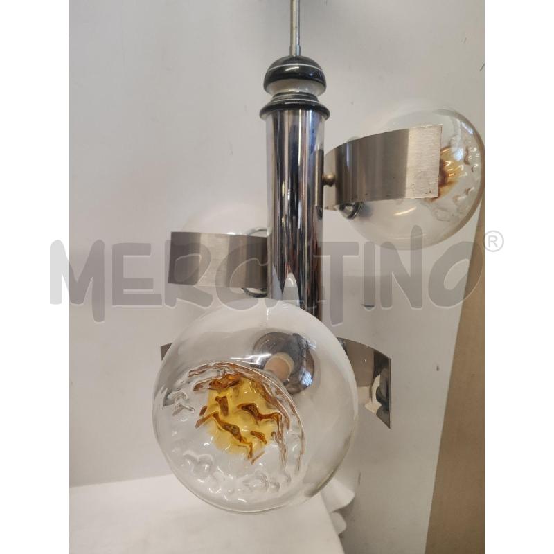 LAMPADARIO 3 LUCI CROMATO 3 PALLE VETRO | Mercatino dell'Usato Vinci - fraz. sovigliana 3