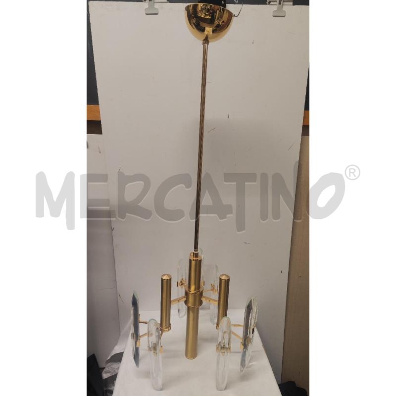 LAMPADARIO 3 LUCI GAETANO SCIOLARI LANCE CRISTALLO | Mercatino dell'Usato Vinci - fraz. sovigliana 2