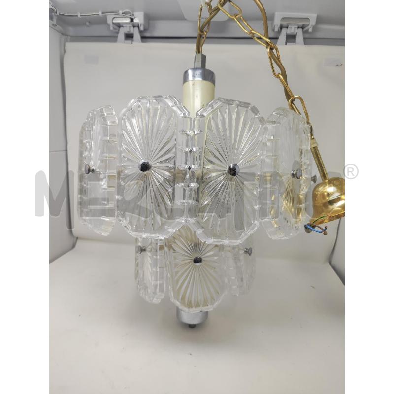 LAMPADARIO 6 LUCI CON CRISTALLI MOLATI ANNI 60/70 | Mercatino dell'Usato Vinci - fraz. sovigliana 1