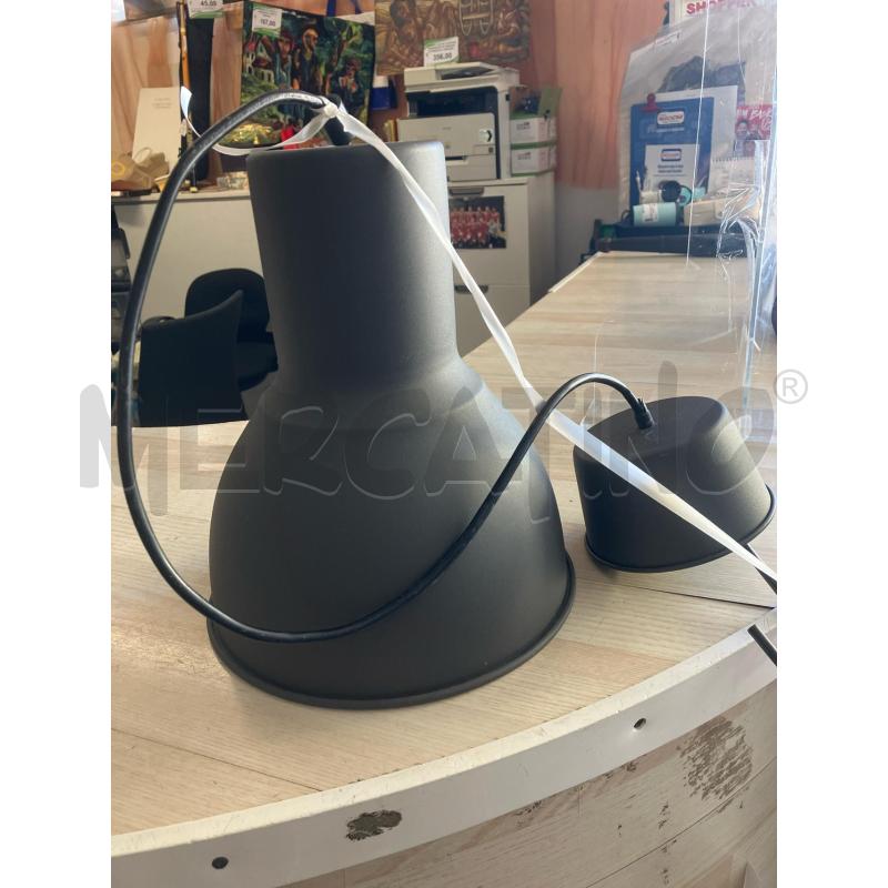LAMPADARIO CAMPANA METALLO NERO BIANCO | Mercatino dell'Usato Vinci - fraz. sovigliana 1