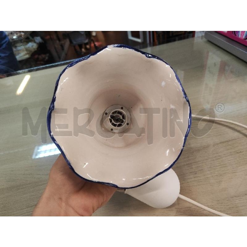 LAMPADARIO CAMPANINA CERAMICA DECORO BLU | Mercatino dell'Usato Vinci - fraz. sovigliana 2