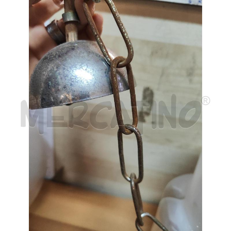 LAMPADARIO CILIBDRO VETRO FIORE ARANCIO IMPIANTO LUCE DA RIFARE | Mercatino dell'Usato Vinci - fraz. sovigliana 2