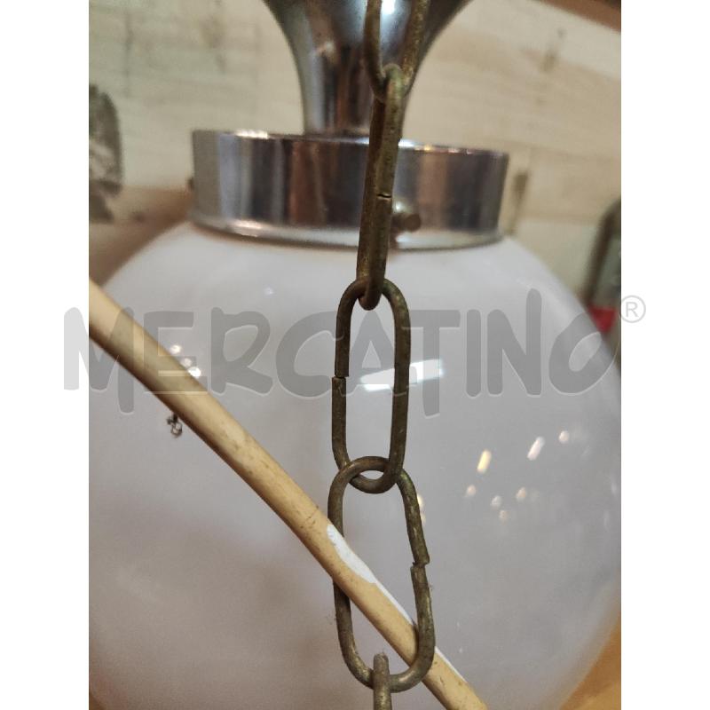 LAMPADARIO PALLA VETRO FIORE ARANCIO | Mercatino dell'Usato Vinci - fraz. sovigliana 3