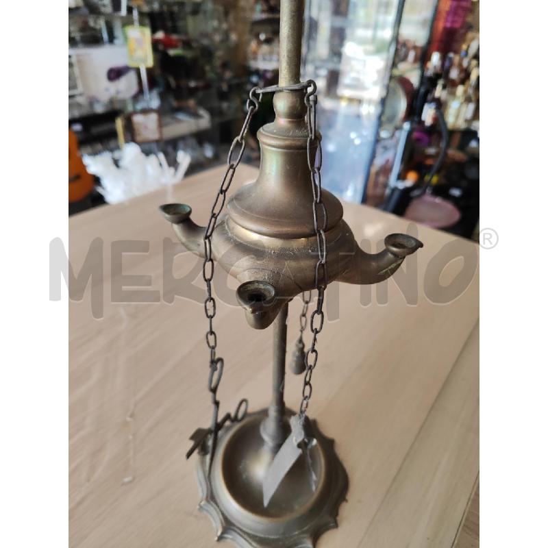 LAMPADA A OLIO OTTONE CON FORBICI | Mercatino dell'Usato Vinci - fraz. sovigliana 2