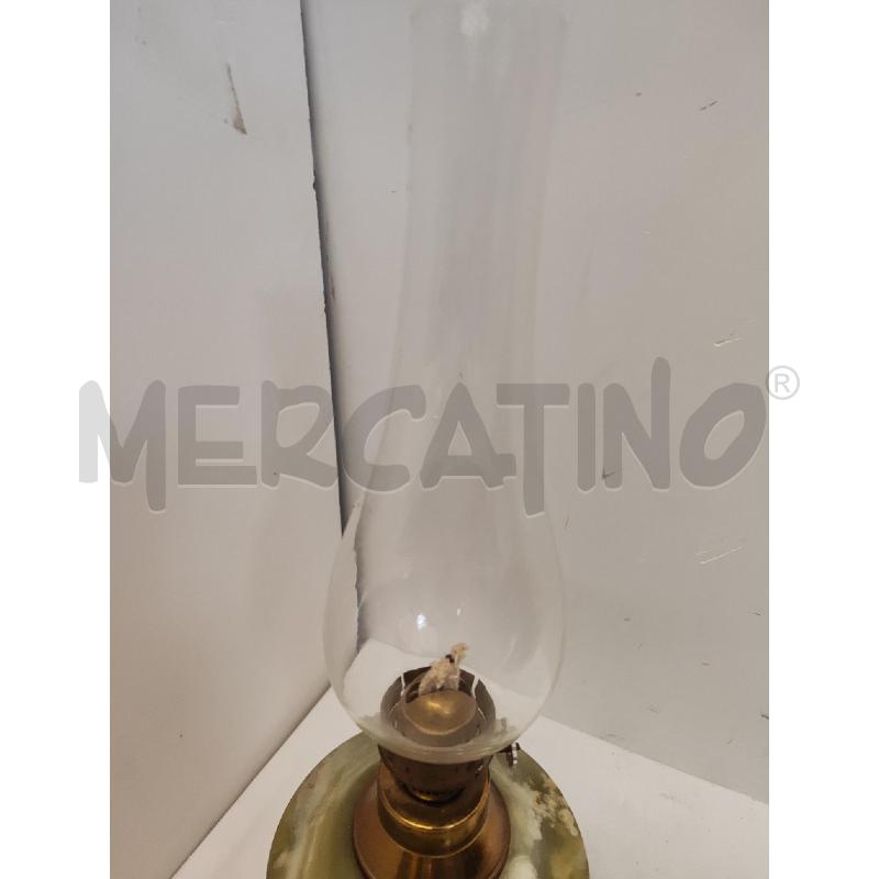 LAMPADA A PETROLIO BASE ALABASTRO VERDE | Mercatino dell'Usato Vinci - fraz. sovigliana 3