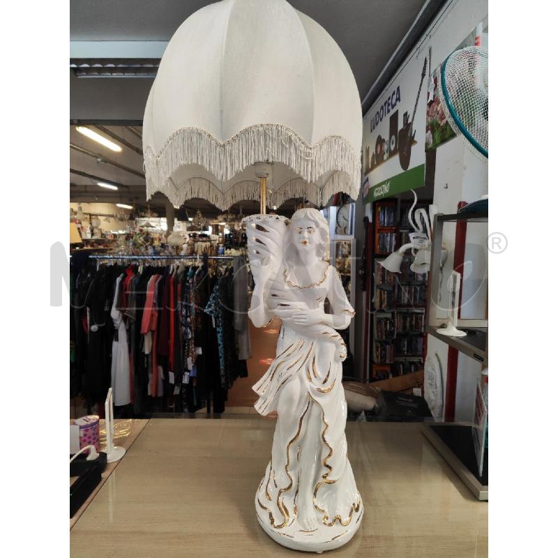 LAMPADA BASE CERAMICA DODDA BIANCA ORO | Mercatino dell'Usato Vinci - fraz. sovigliana 1