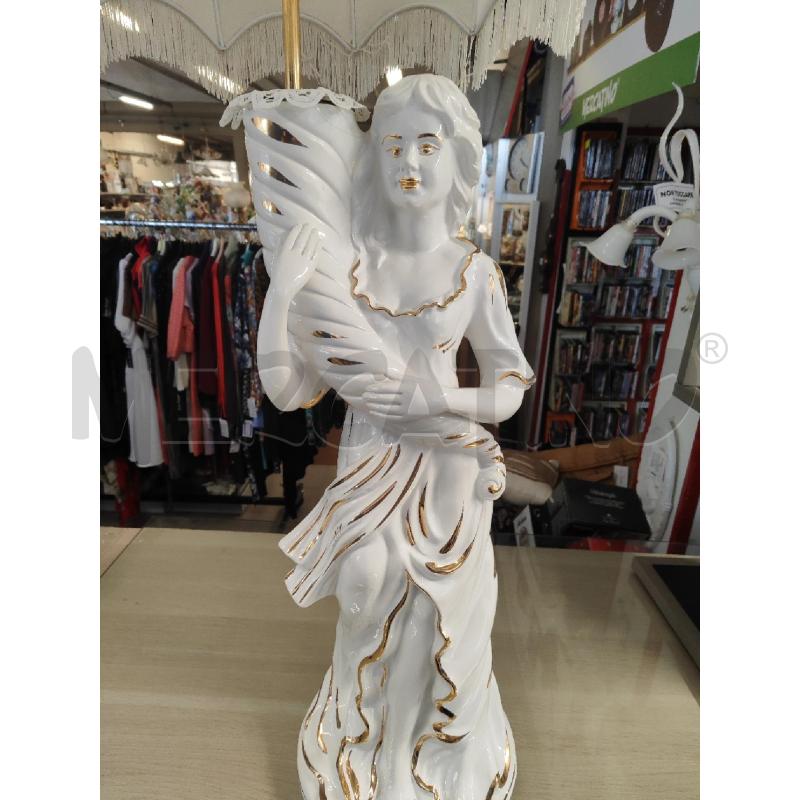 LAMPADA BASE CERAMICA DODDA BIANCA ORO | Mercatino dell'Usato Vinci - fraz. sovigliana 2