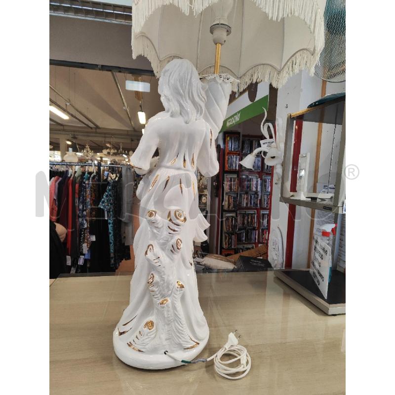 LAMPADA BASE CERAMICA DODDA BIANCA ORO | Mercatino dell'Usato Vinci - fraz. sovigliana 5