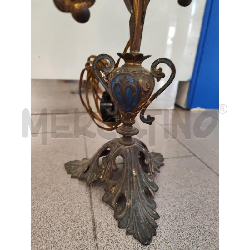 LAMPADA DA TAVOLO FOGLIE E UVA METALLO 5 LUCI | Mercatino dell'Usato Vinci - fraz. sovigliana 2