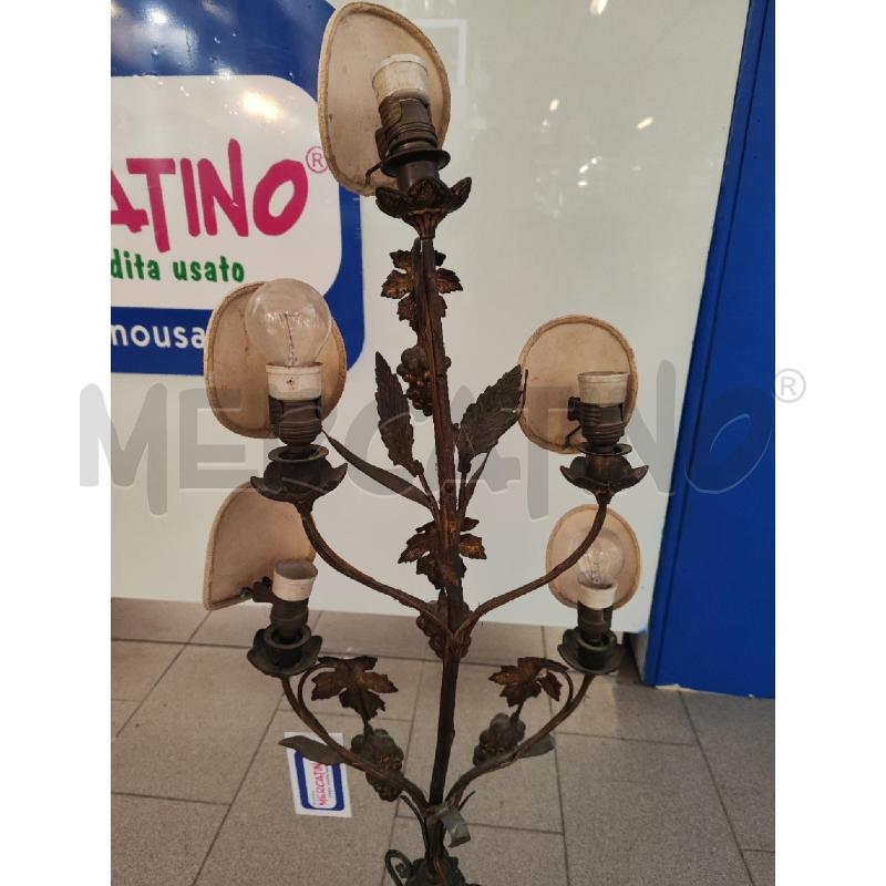 LAMPADA DA TAVOLO FOGLIE E UVA METALLO 5 LUCI | Mercatino dell'Usato Vinci - fraz. sovigliana 3