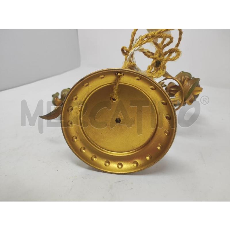 LAMPADA DA TAVOLO METALLO 2 LUCI DORATA FIORI | Mercatino dell'Usato Vinci - fraz. sovigliana 4