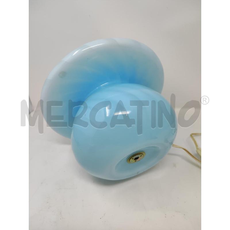 LAMPADA DA TAVOLO VETRO AZZURRO RIGATO | Mercatino dell'Usato Vinci - fraz. sovigliana 3