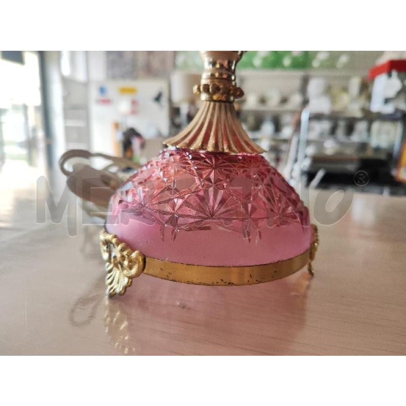 LAMPADA DA TAVOLO VETRO ROSA GOCCIE DORAT | Mercatino dell'Usato Vinci - fraz. sovigliana 4