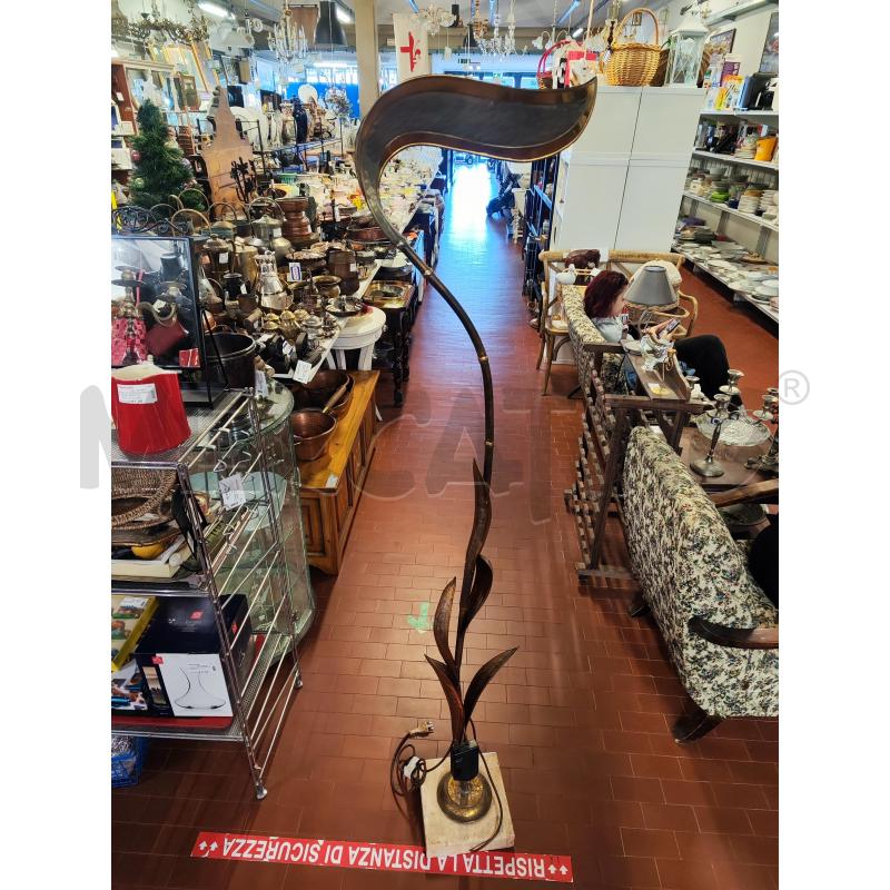 LAMPADA PIANTANA FORMA FOGLIA METALLO | Mercatino dell'Usato Vinci - fraz. sovigliana 1