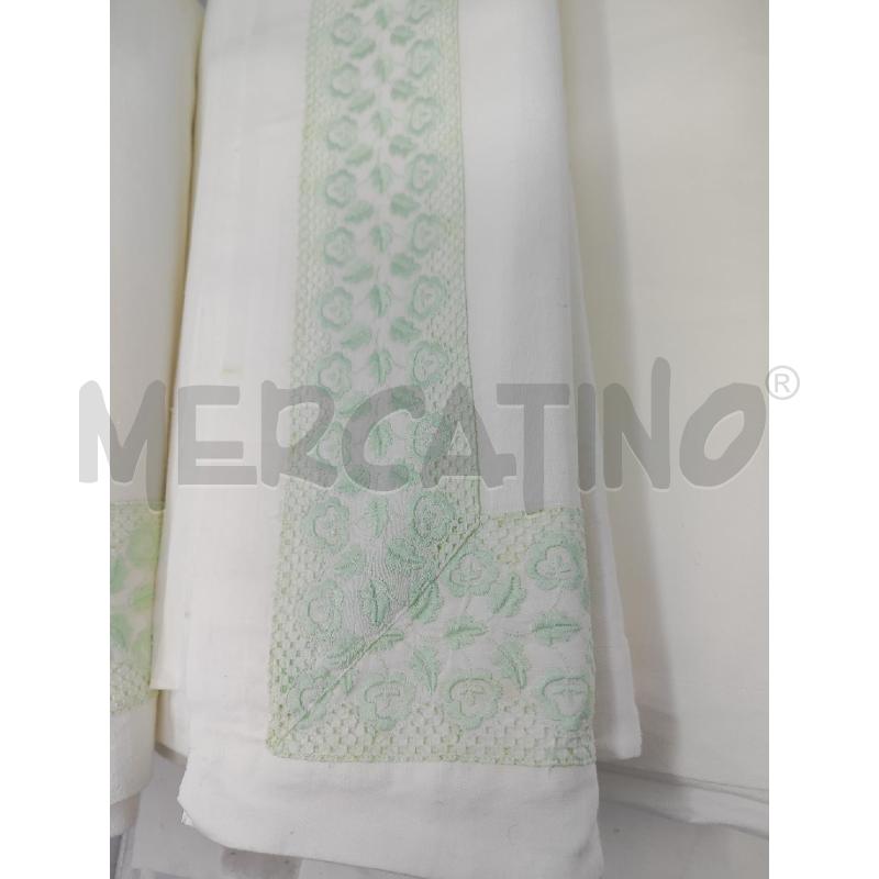 LENZUOLO MATRIMONIALE COMPLENTO BORDO VERDE  | Mercatino dell'Usato Vinci - fraz. sovigliana 3