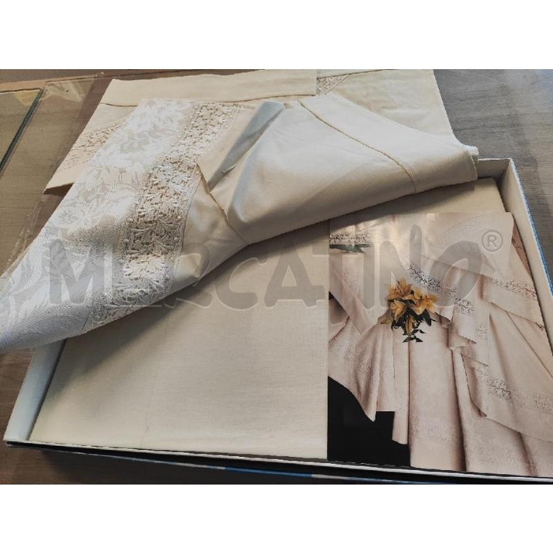 LENZUOLO MATRIMONIALE COMPLETO BEIGE TRINA NUOVO | Mercatino dell'Usato Vinci - fraz. sovigliana 3