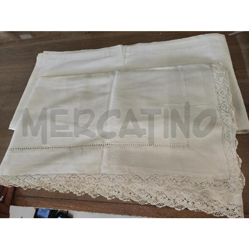 LENZUOLO MATRIMONIALE COMPLETO CON GIORNINO E TRINA DA SBIANCARE | Mercatino dell'Usato Vinci - fraz. sovigliana 3