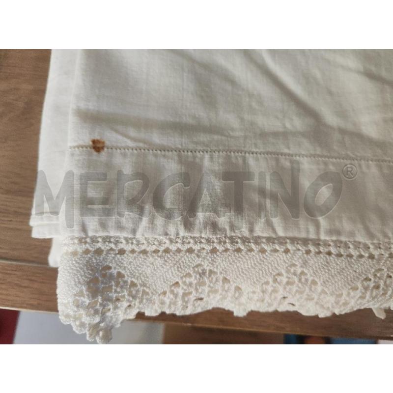 LENZUOLO MATRIMONIALE CON TRINA UNCINETTO DA SBIANCARE | Mercatino dell'Usato Vinci - fraz. sovigliana 3