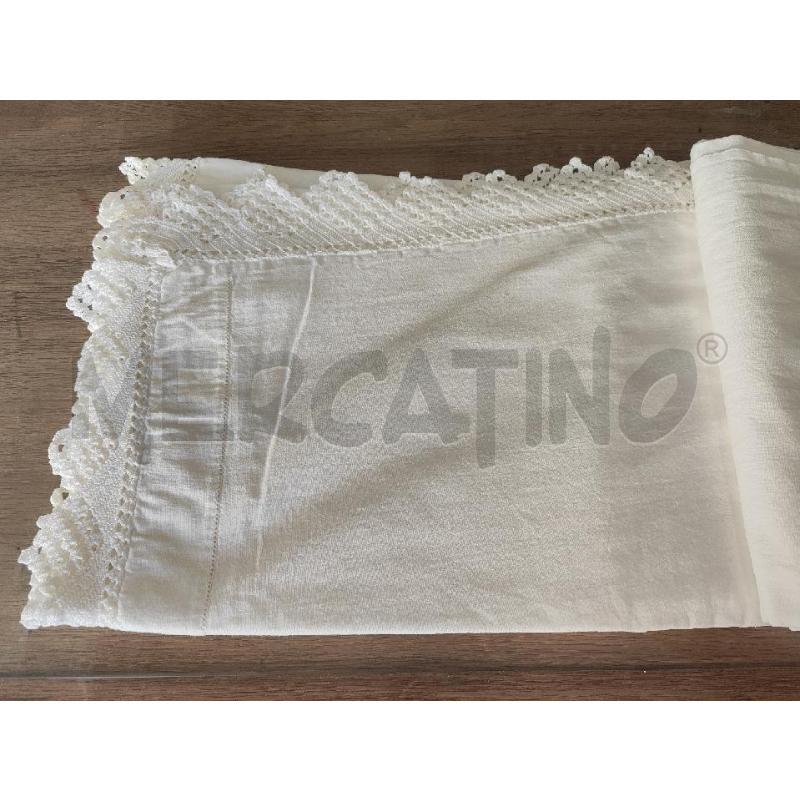 LENZUOLO MATRIMONIALE CON TRINA UNCINETTO DA SBIANCARE | Mercatino dell'Usato Vinci - fraz. sovigliana 2