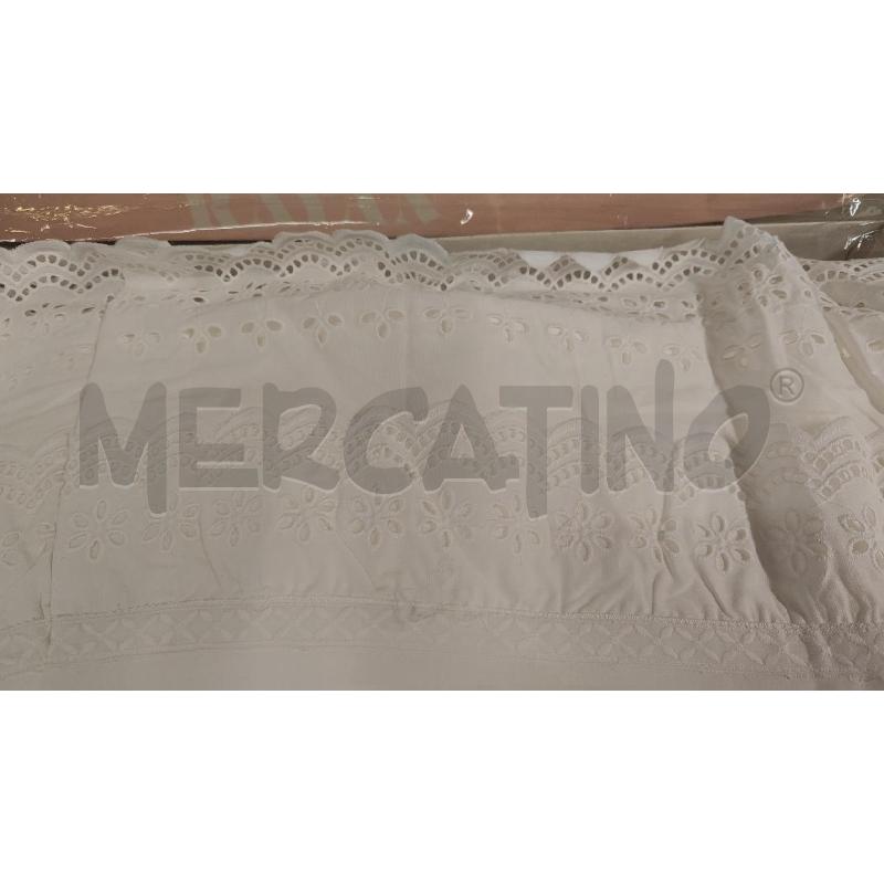 LENZUOLO MATRIMONIALE SENZA FEDERE BIANCO NUOVO CON SAN GALLO | Mercatino dell'Usato Vinci - fraz. sovigliana 2
