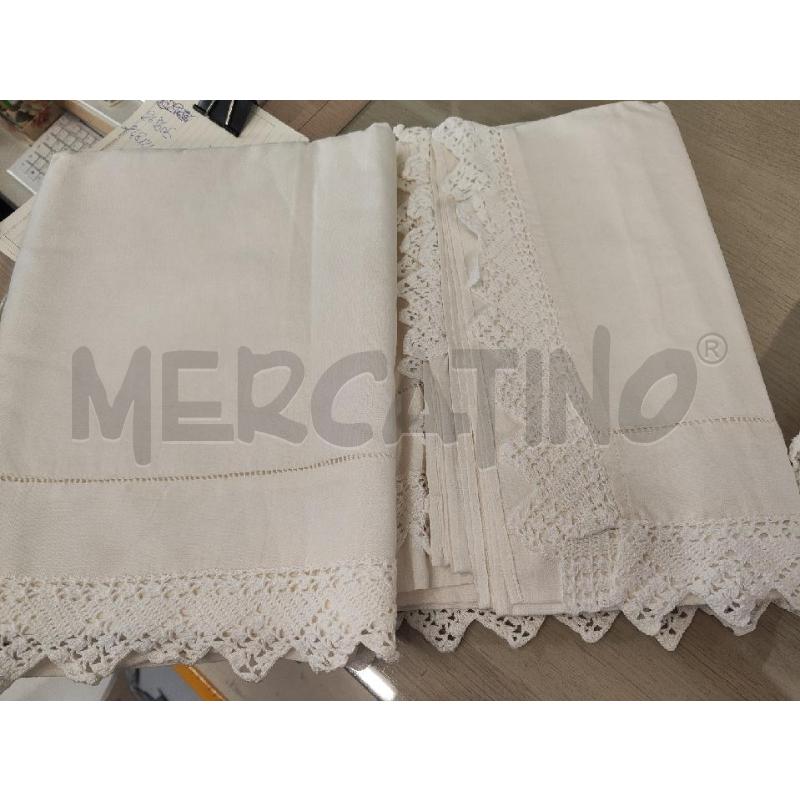 LENZUOLO MATRIMONIALE SOLO SOPRA+ 2 FEDERE PANNA TRINA E GIORNINO | Mercatino dell'Usato Vinci - fraz. sovigliana 3
