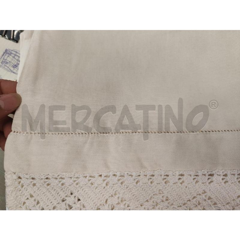 LENZUOLO MATRIMONIALE SOLO SOPRA+ 2 FEDERE PANNA TRINA E GIORNINO | Mercatino dell'Usato Vinci - fraz. sovigliana 4