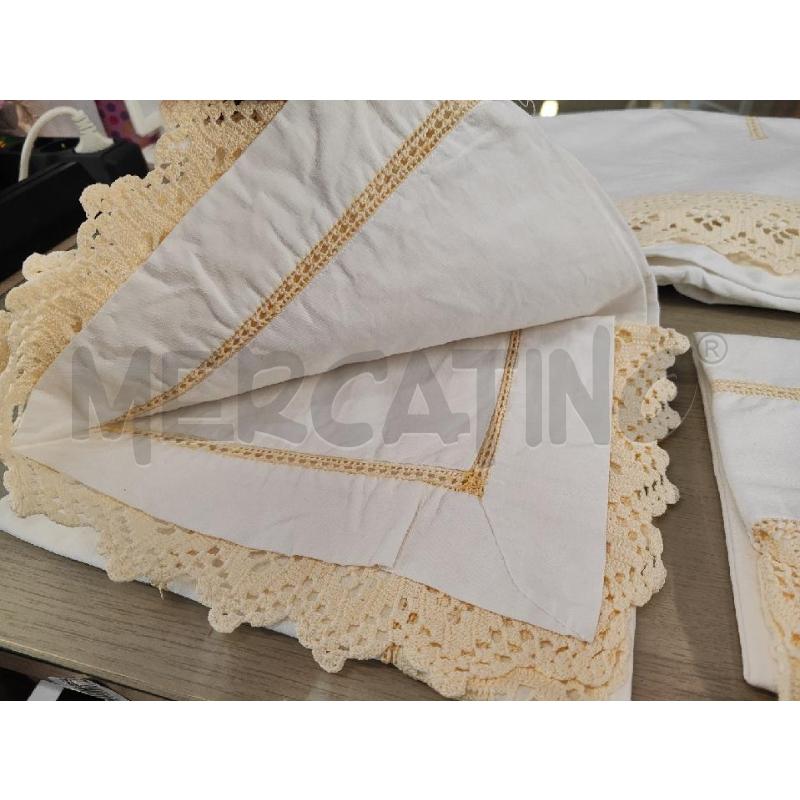 LENZUOLO MATRIMONIALE + 2 FEDERE BIANCO TRINA GIALLA | Mercatino dell'Usato Vinci - fraz. sovigliana 3