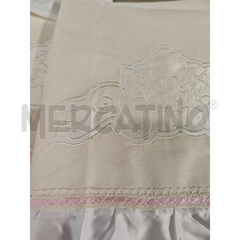 LENZUOLO MATRIMONIALE + 2 FEDERE DA SBIANCARE CON PUTTINI | Mercatino dell'Usato Vinci - fraz. sovigliana 4