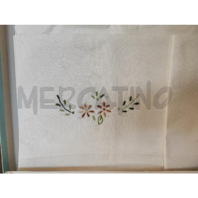 LENZUOLO MATRIMONIALE + 2 FEDERE RICAMO VERDE NUOVO | Mercatino dell'Usato Vinci - fraz. sovigliana 3