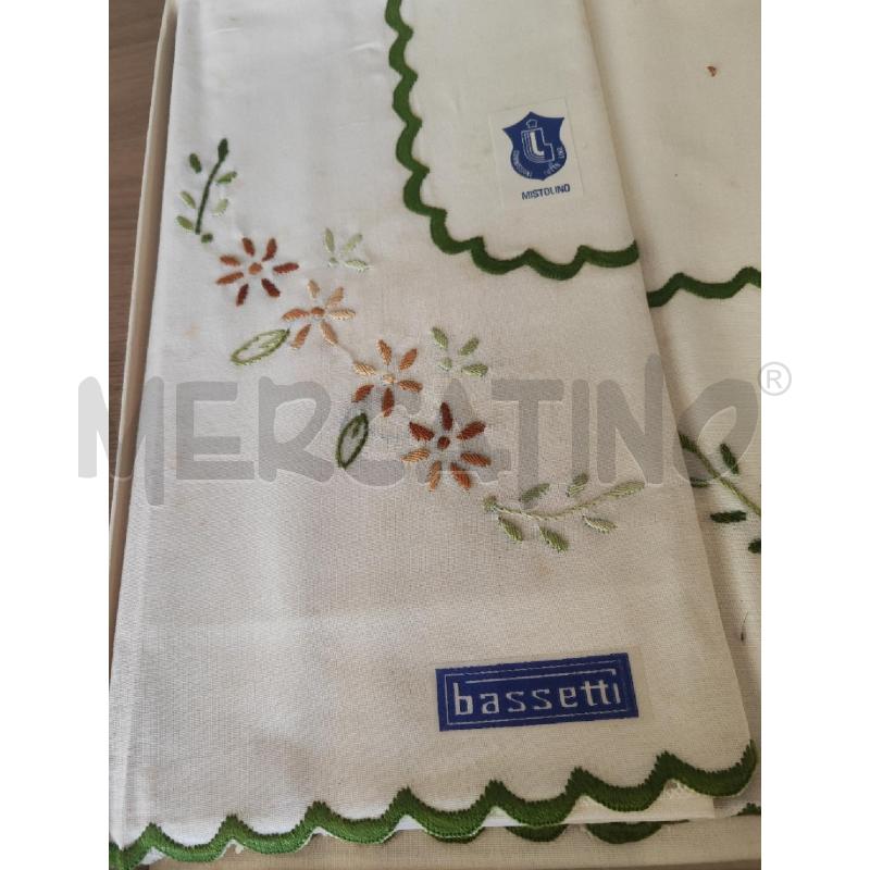 LENZUOLO MATRIMONIALE + 2 FEDERE RICAMO VERDE NUOVO | Mercatino dell'Usato Vinci - fraz. sovigliana 4