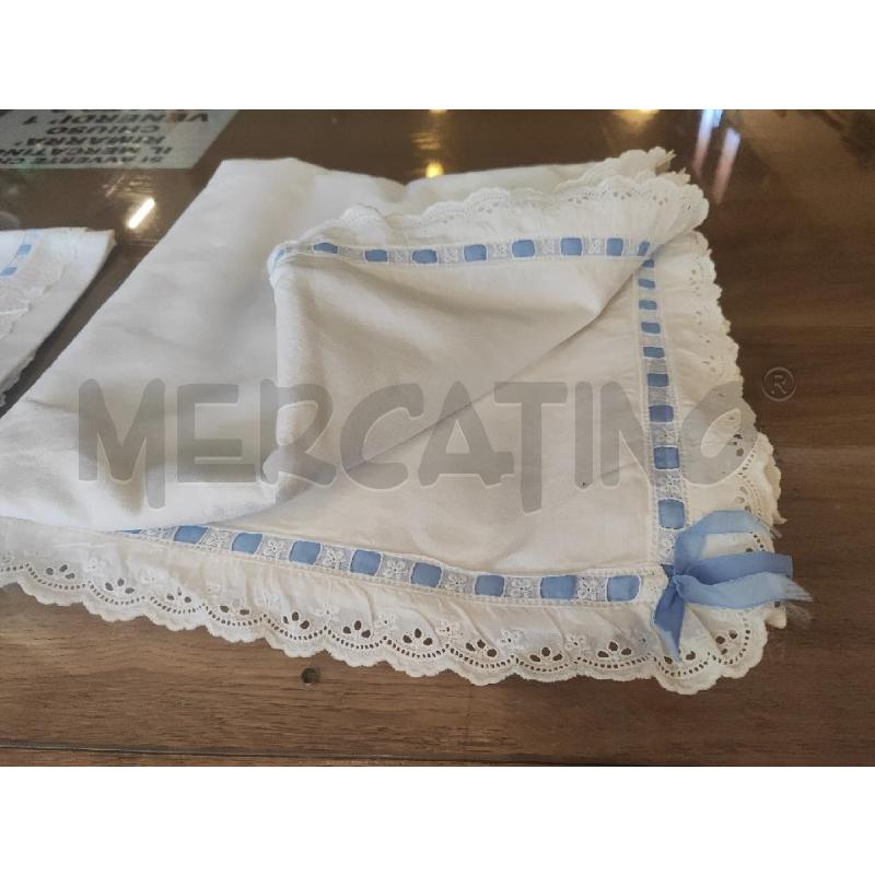 LENZUOLO MATRIMONIALE + 2 FEDERE SAN GALLO NASTRINO AZZURRO | Mercatino dell'Usato Vinci - fraz. sovigliana 3