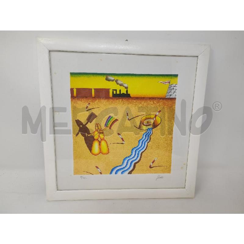 LITOGRAFIA GHELLI SPAIGGIA 32X32  | Mercatino dell'Usato Vinci - fraz. sovigliana 1
